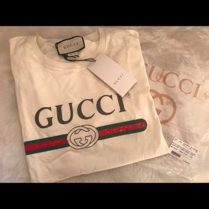 Authentic GUCCI GG Oversized Off White T Shirt XS